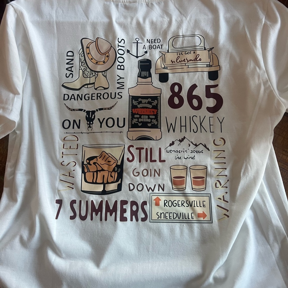 New Morgan Wallen White Graphic Shirt